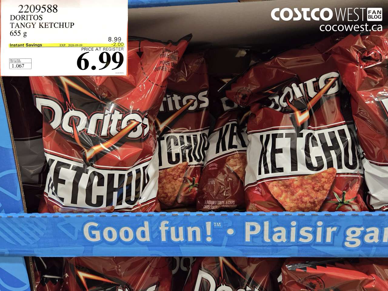 2209588 DORITOS TANGY KETCHUP 655 G ($2.00 INSTANT SAVINGS EXPIRES ON 2026-09-09) $6.99