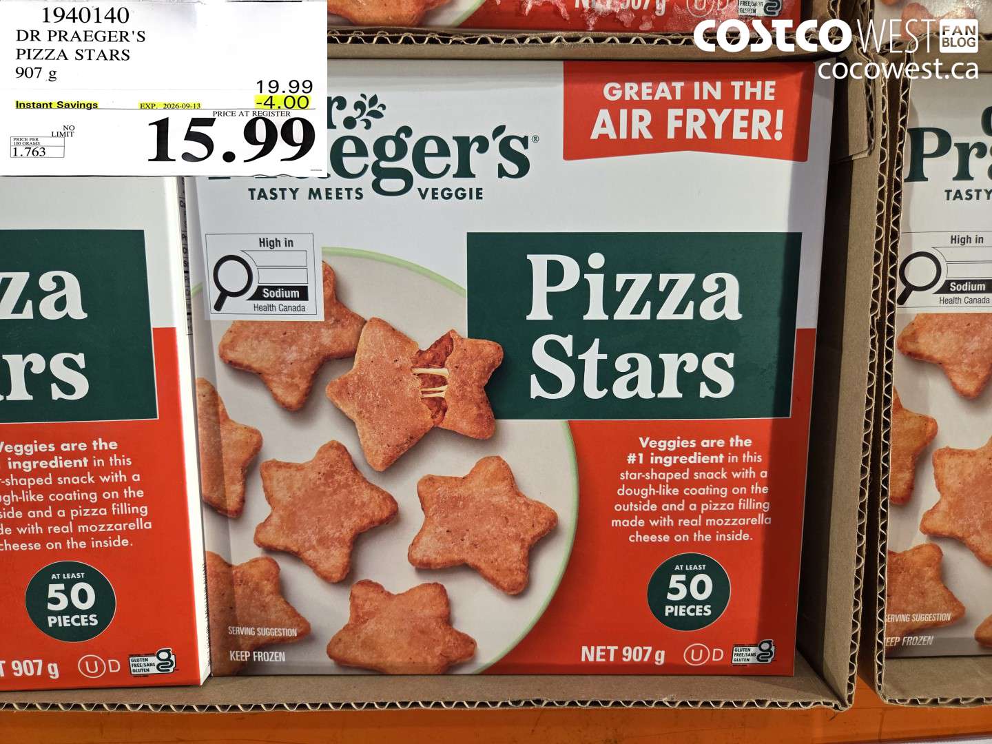 1940140 DR PRAEGER'S PIZZA STARS 907 G ($4.00 INSTANT SAVINGS EXPIRES ON 2026-09-13) $15.99