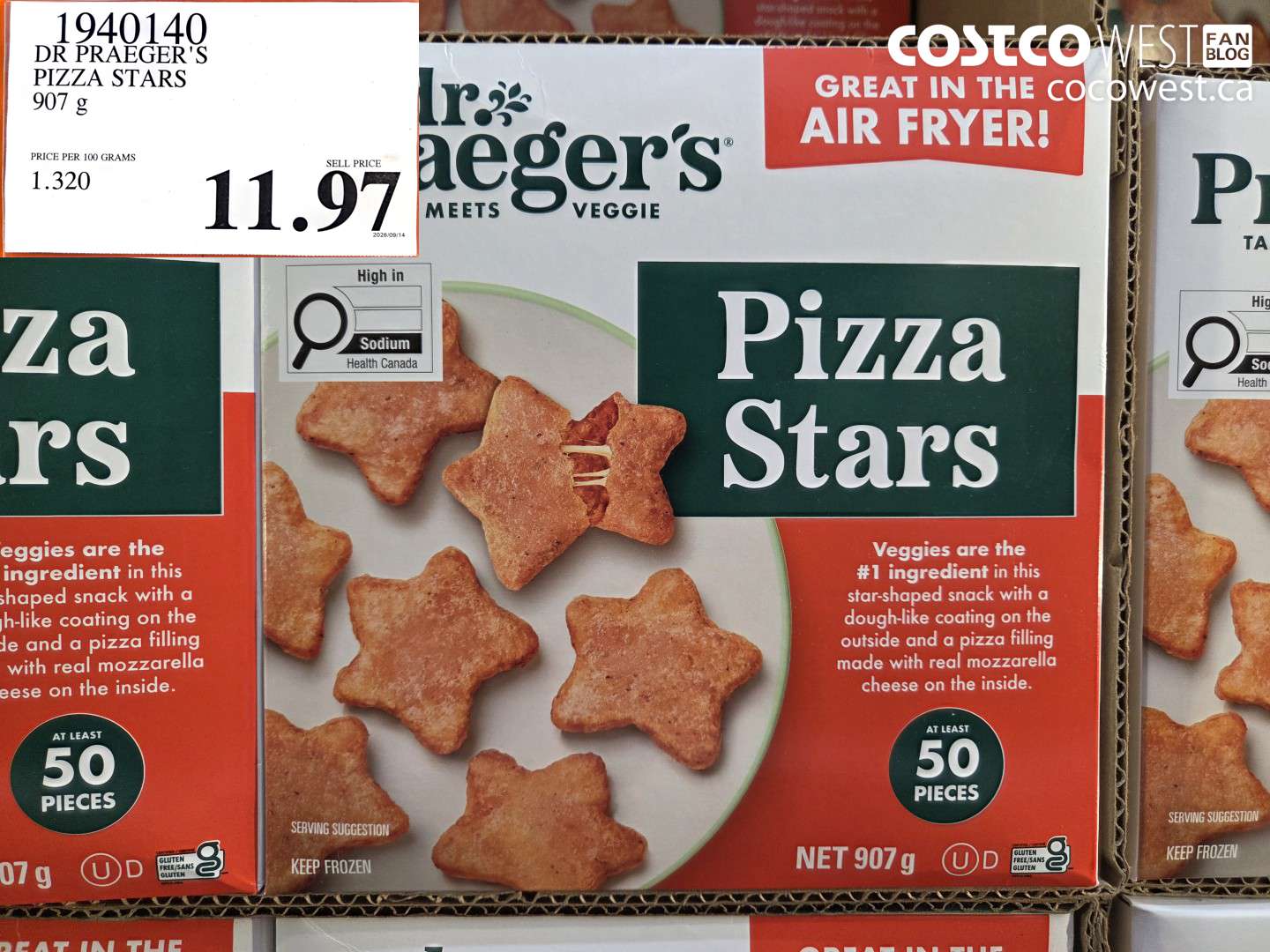 1940140 DR PRAEGER'S PIZZA STARS 907 G $11.97