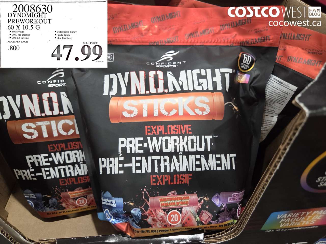 2008630 DYNOMIGHT PREWORKOUT 60 X 10.5 G $47.99
