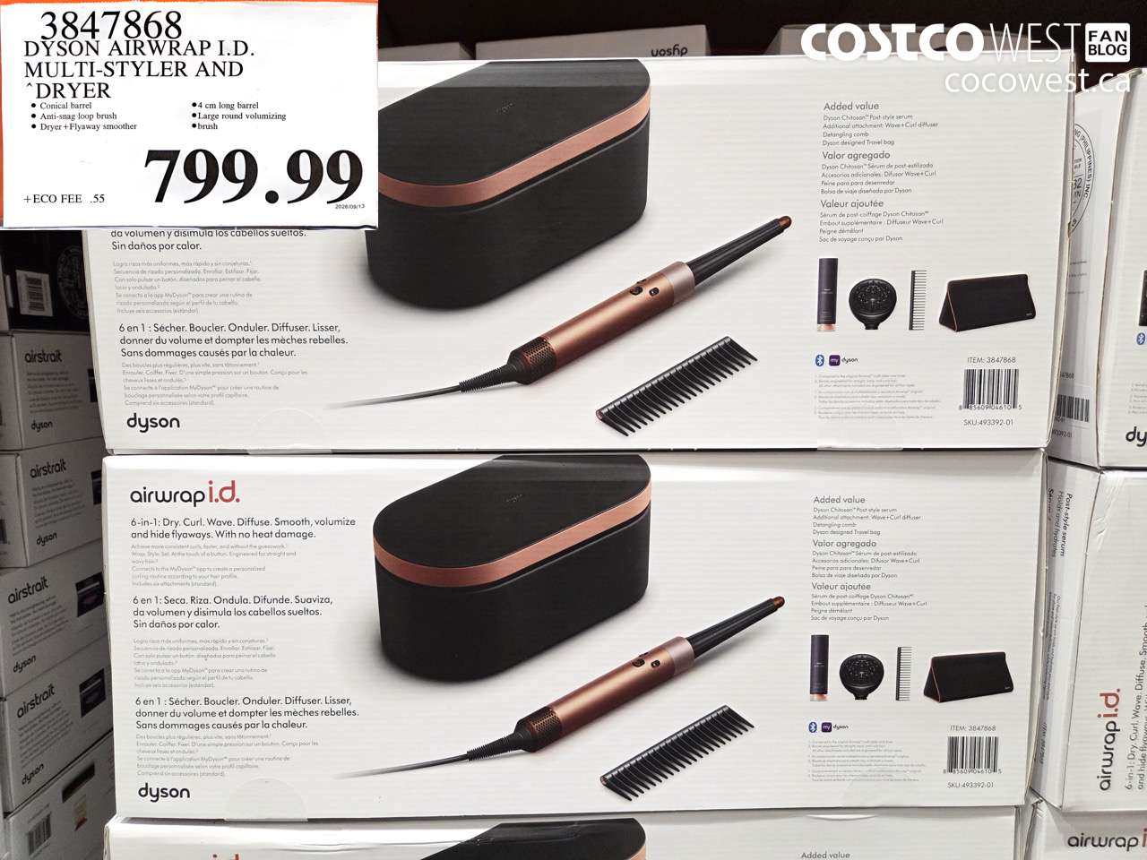 3847868 DYSON AIRWRAP I.D. MULTI-STYLER AND DRYER $799.99