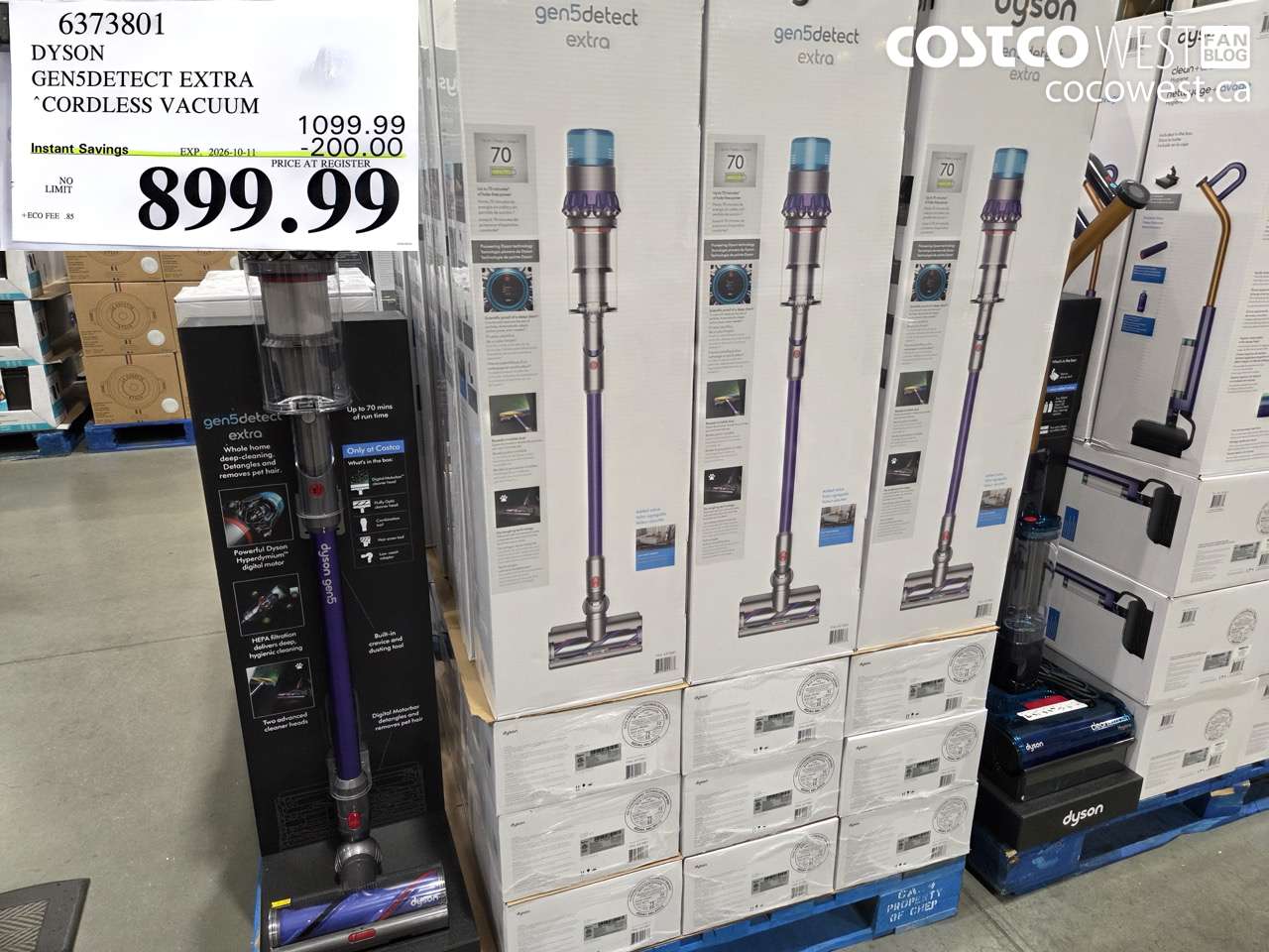 6373801 DYSON GEN5DETECT EXTRA CORDLESS VACUUM ($200.00 INSTANT SAVINGS EXPIRES ON 2026-10-11) $899.99