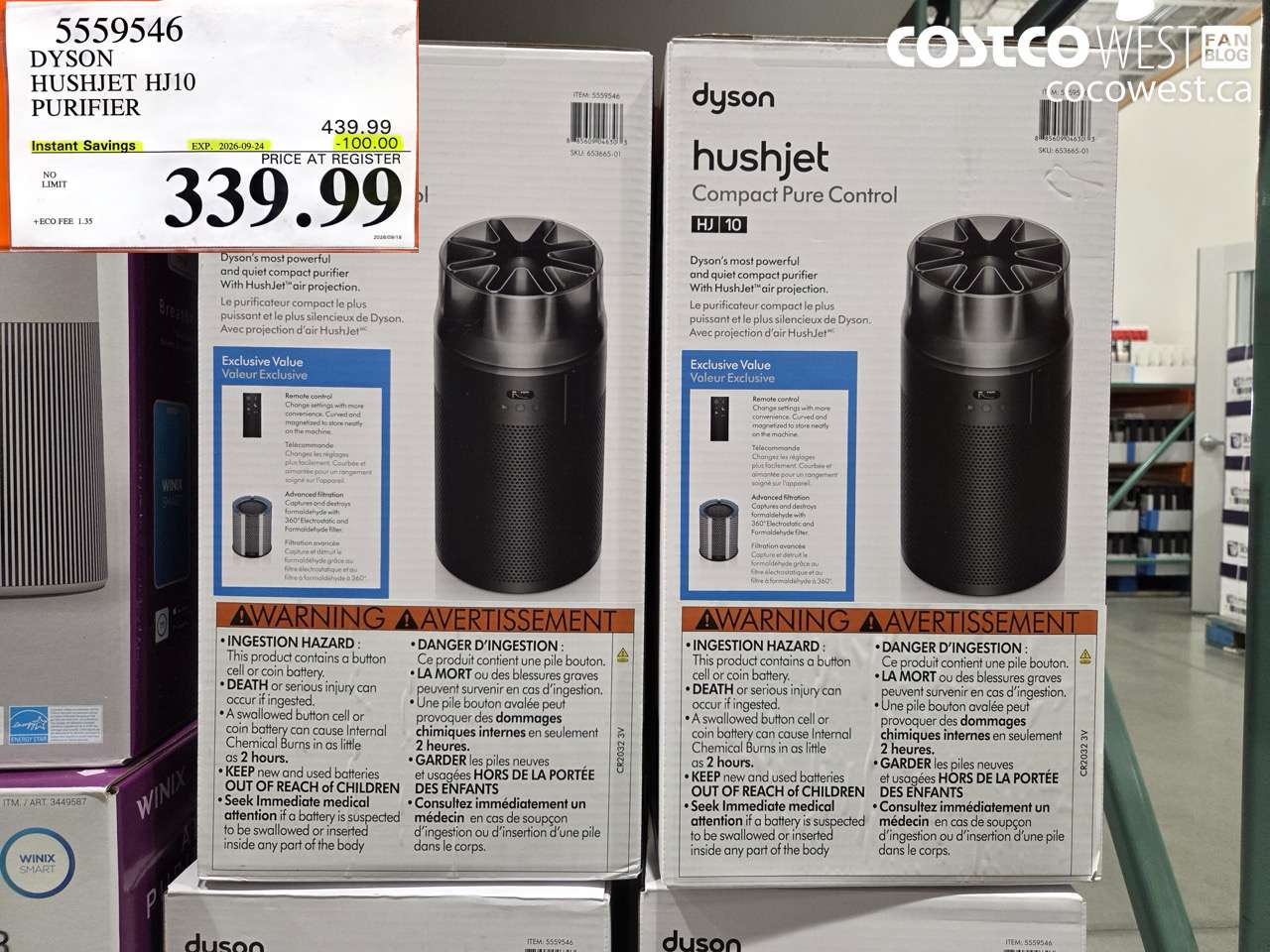 5559546 DYSON HUSHJET HJ10 PURIFIER ($100.00 INSTANT SAVINGS EXPIRES ON 2026-09-24) $339.99