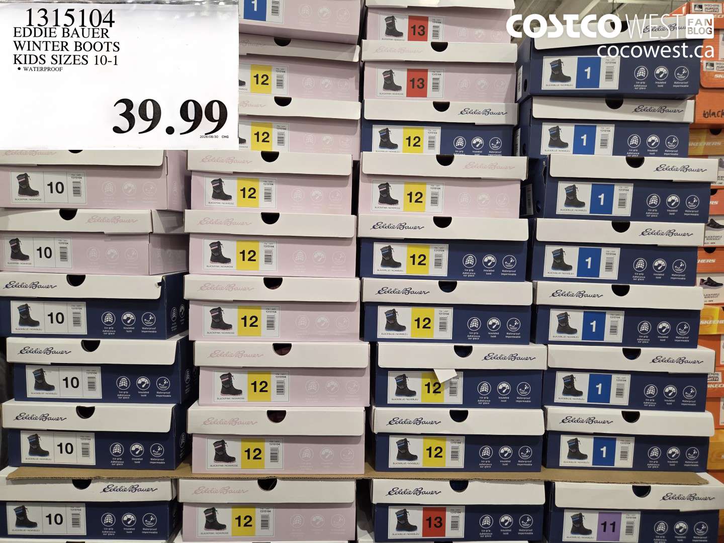 1315104 EDDIE BAUER WINTER BOOTS KIDS SIZES 10-1 $39.99