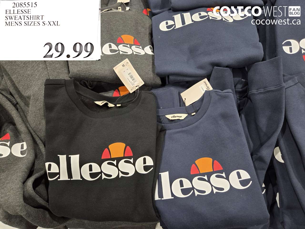 2085515 ELLESSE SWEATSHIRT MENS SIZES S-XXL $29.99