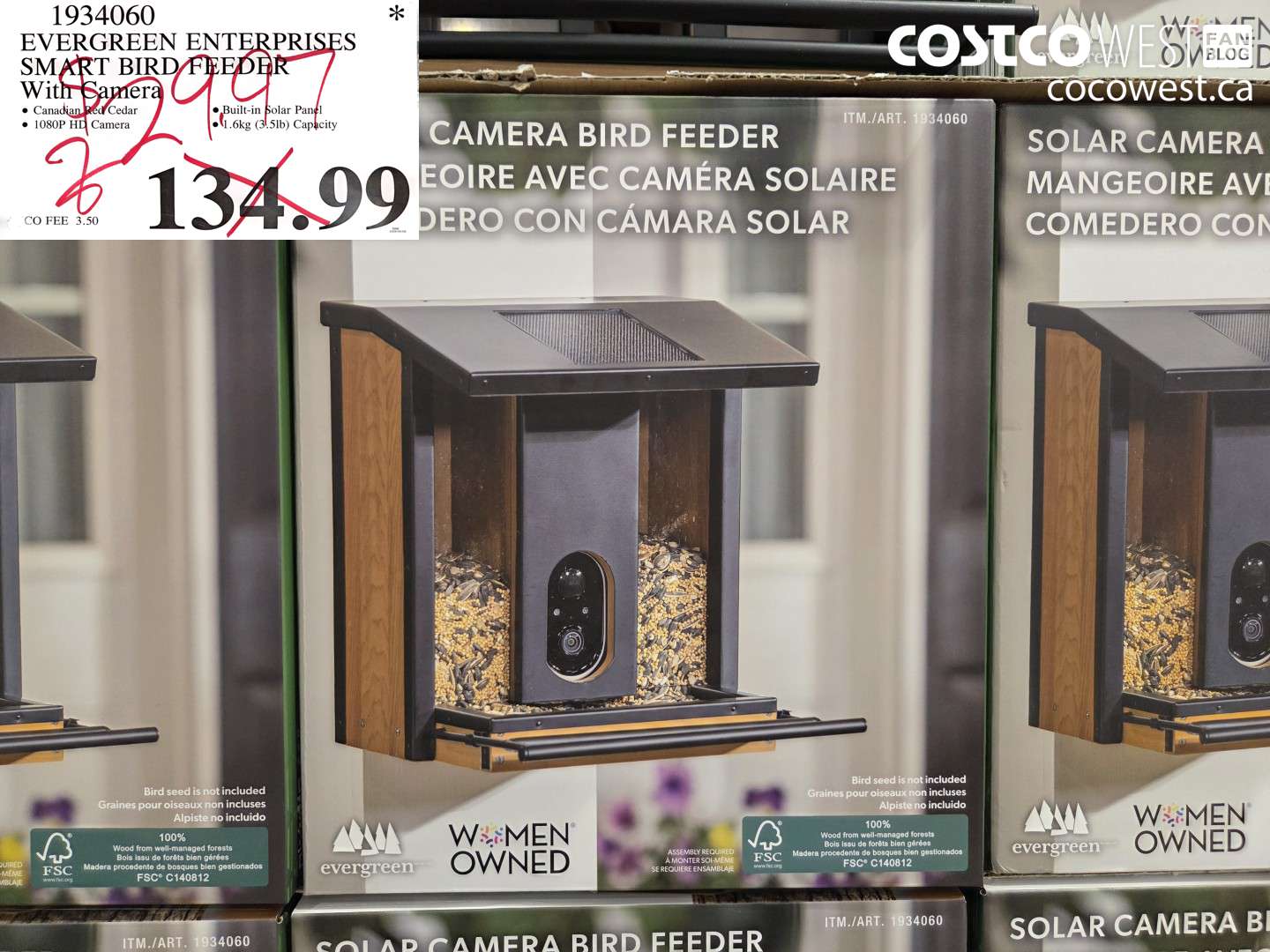 1934060 EVERGREEN ENTERPRISES SMART BIRD FEEDER WITH CAMERA $29.97