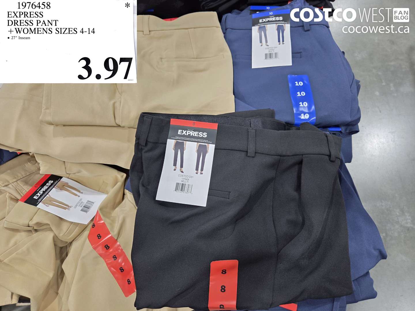 1976458 EXPRESS DRESS PANT WOMENS SIZES 4-14 $3.97