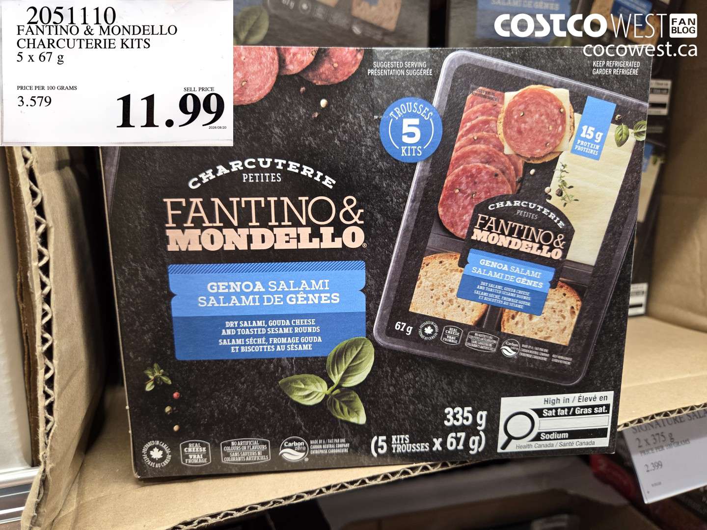 2051110 FANTINO & MONDELLO CHARCUTERIE KITS 5 X 67 G $11.99