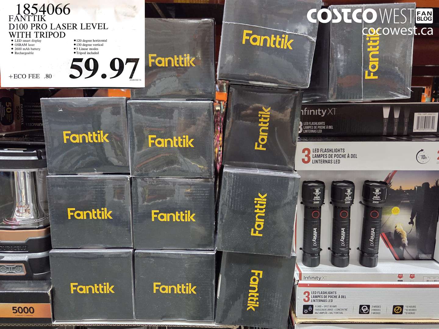 1854066 FANTTIK D100 PRO LASER LEVEL WITH TRIPOD $59.97