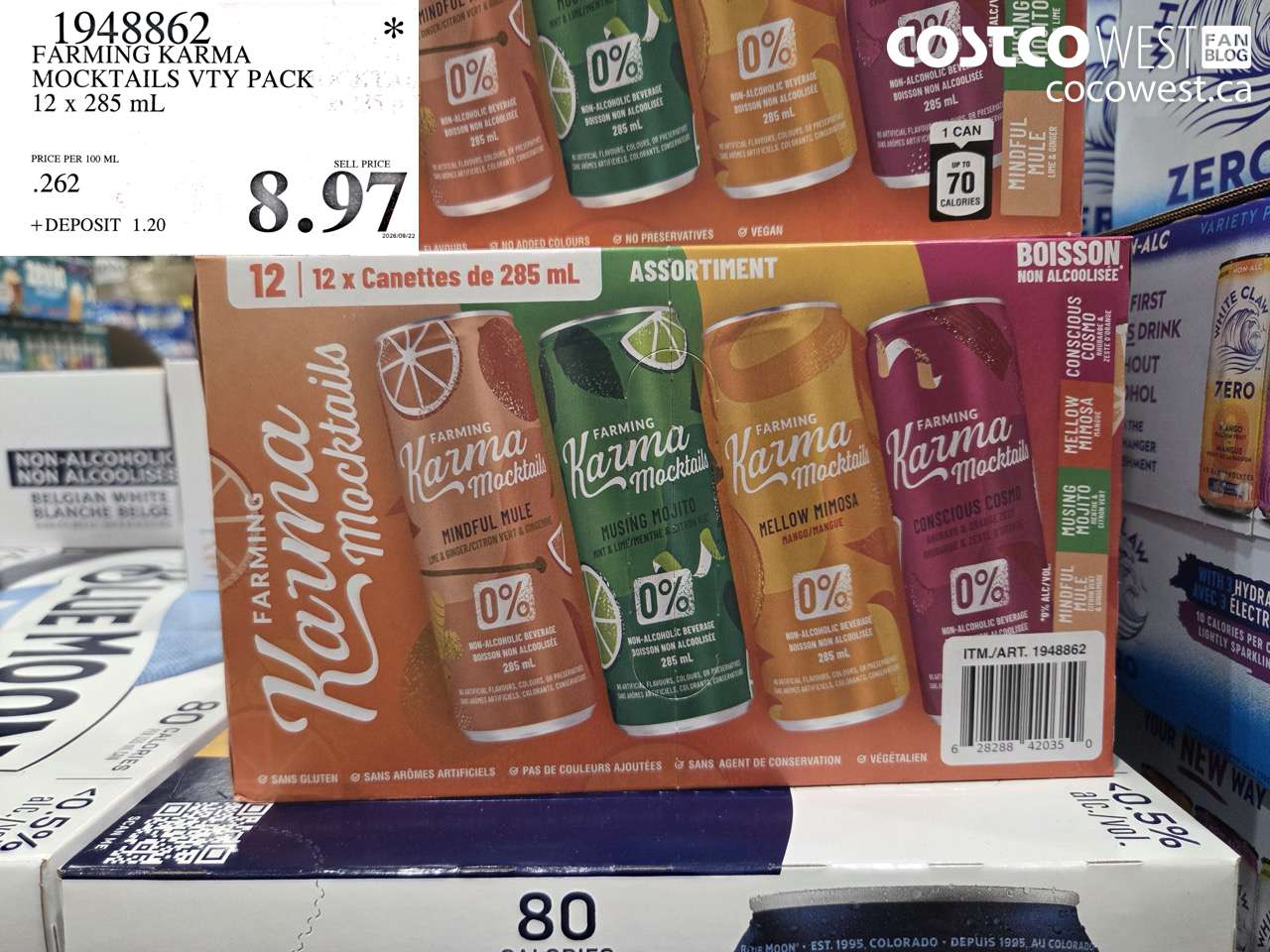 1948862 FARMING KARMA MOCKTAILS VTY PACK 12 X 285 ML $8.97