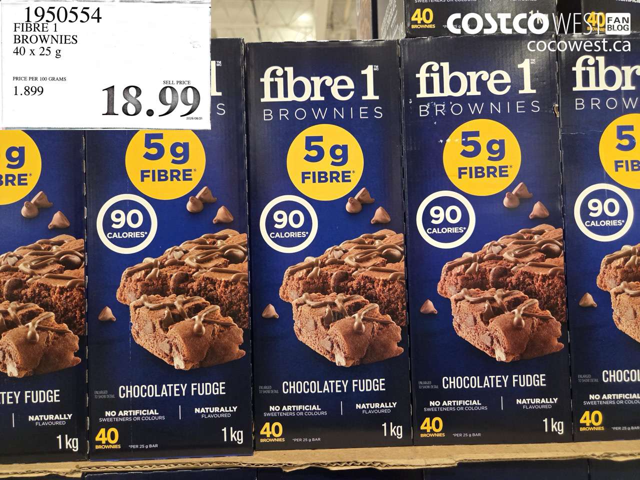 1950554 FIBRE 1 BROWNIES 40 X 25 G $18.99