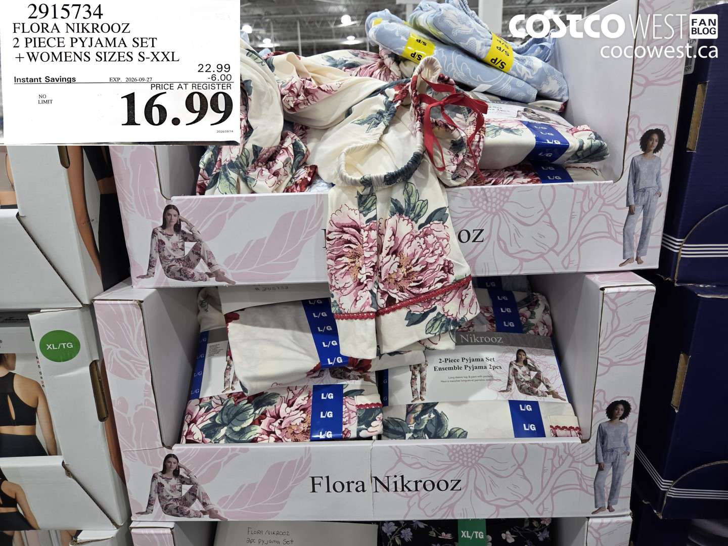 2915734 FLORA NIKROOZ 2 PIECE PYJAMA SET WOMENS SIZES S-XXL ($6.00 INSTANT SAVINGS EXPIRES ON 2026-09-27) $16.99