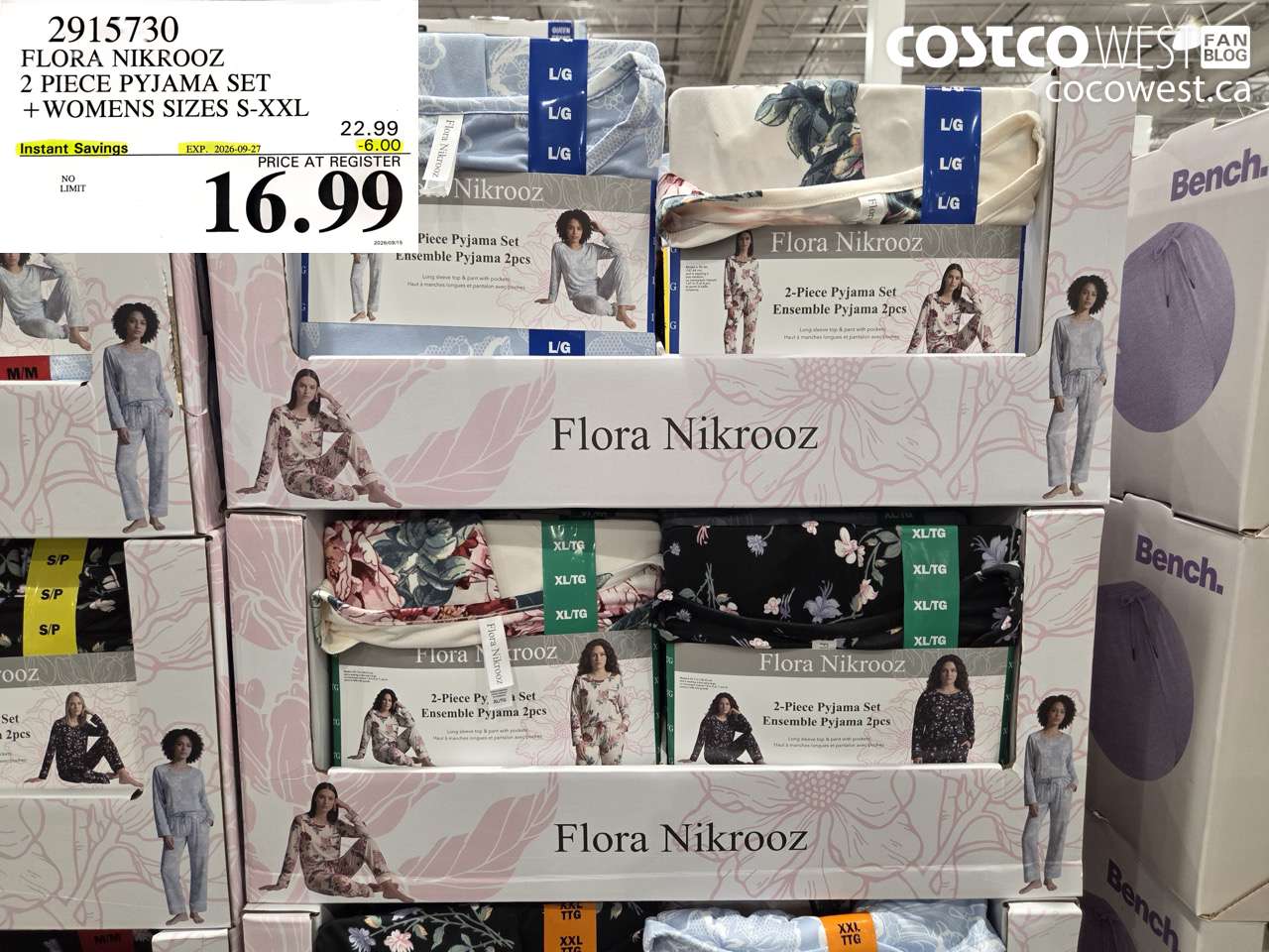 2915730 FLORA NIKROOZ 2 PIECE PYJAMA SET WOMENS SIZES S-XXL ($6.00 INSTANT SAVINGS EXPIRES ON 2026-09-27) $16.99