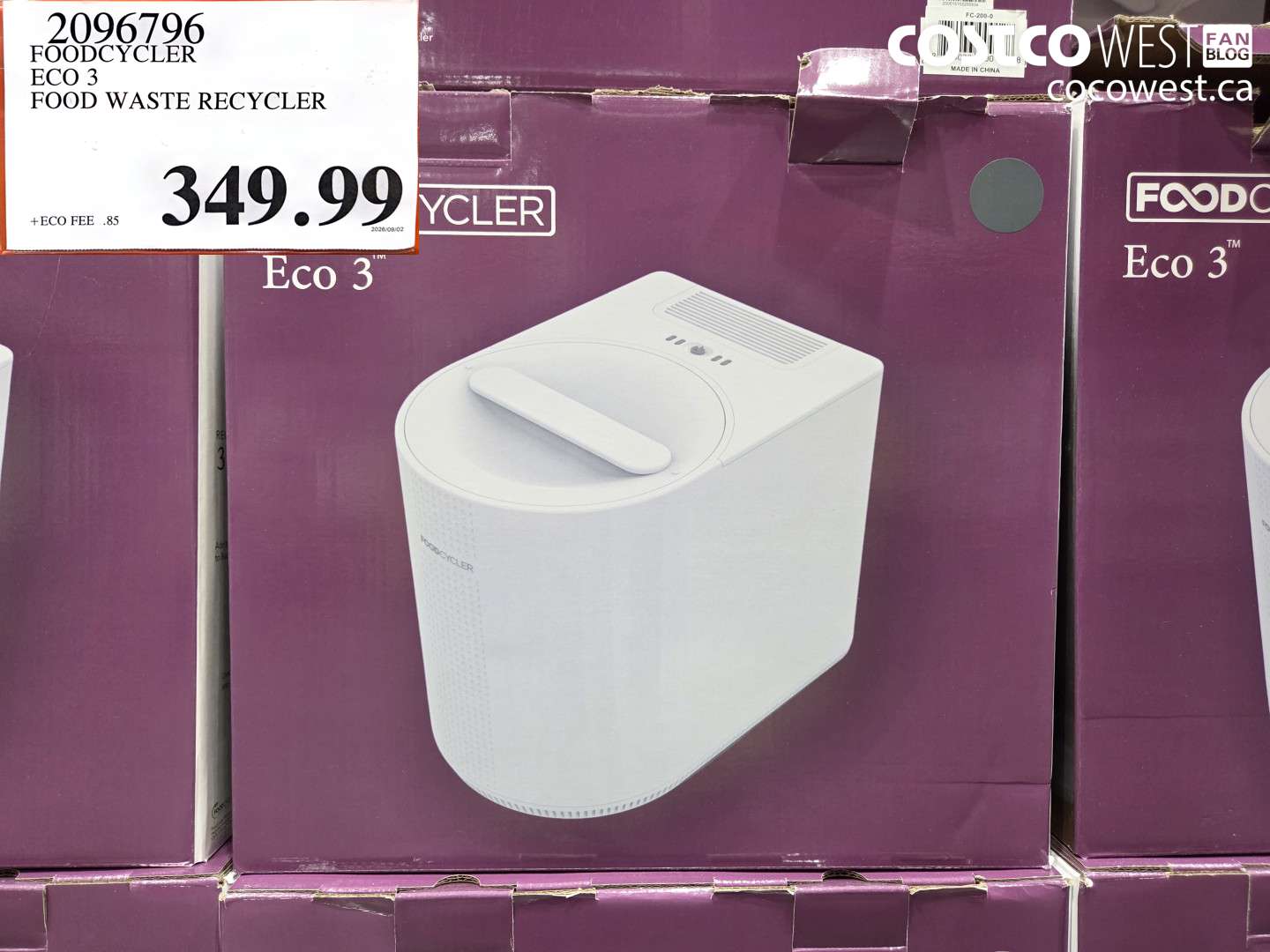 2096796 FOODCYCLER ECO 3 FOOD WASTE RECYCLER $349.99