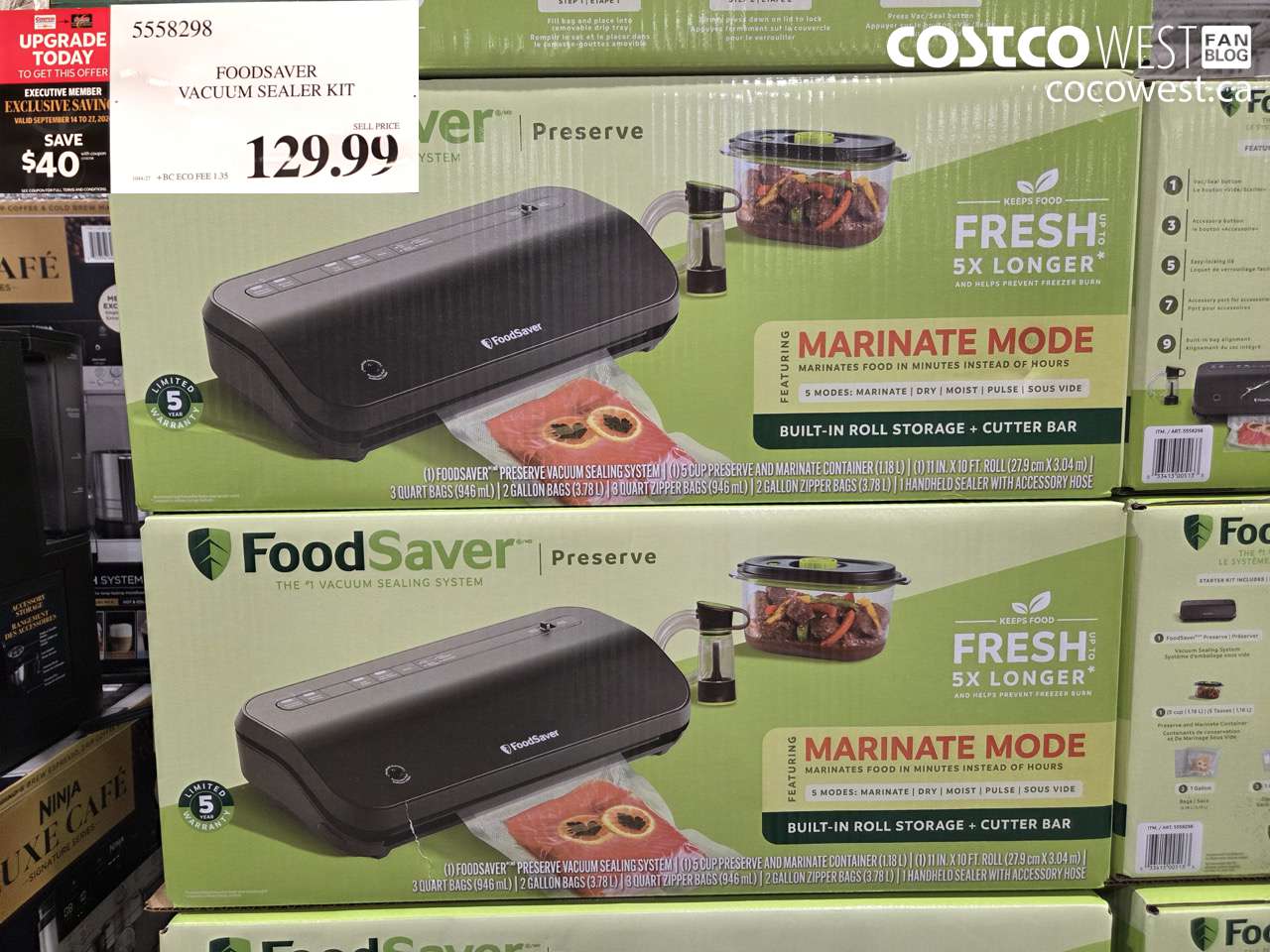 5558298 FOODSAVER VACUUM SEALER KIT ($40.00 INSTANT SAVINGS EXPIRES ON 2026-09-27) $89.99