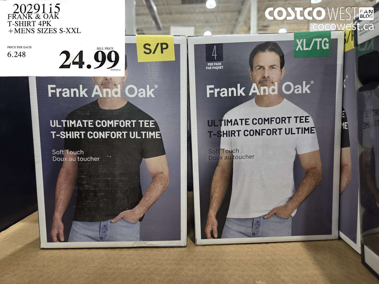 2029115 FRANK & OAK T-SHIRT 4PK + MENS SIZES S-XXL $24.99
