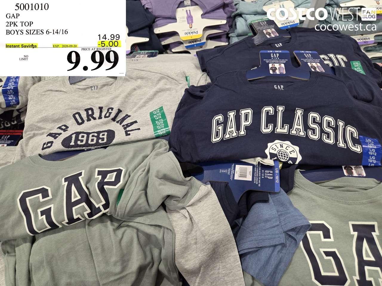 5001010 GAP 2PK TOP BOYS SIZES 6-14/16 ($5.00 INSTANT SAVINGS EXPIRES ON 2026-09-20) $9.99