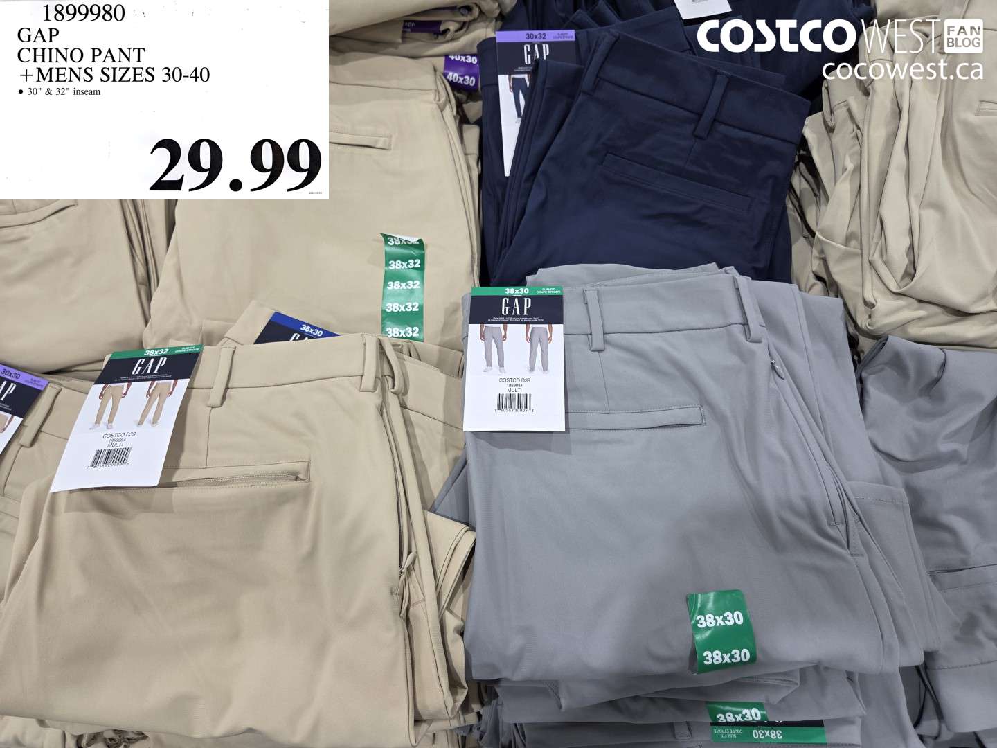 1899980 GAP CHINO PANT + MENS SIZES 30-40 $29.99
