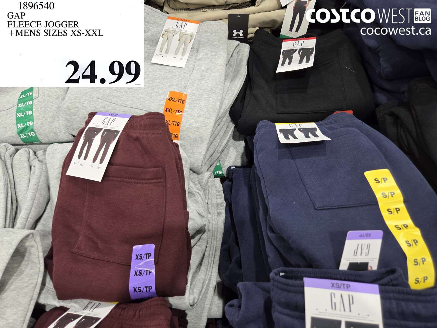 1896540 GAP FLEECE JOGGER + MENS SIZES XS-XXL $24.99