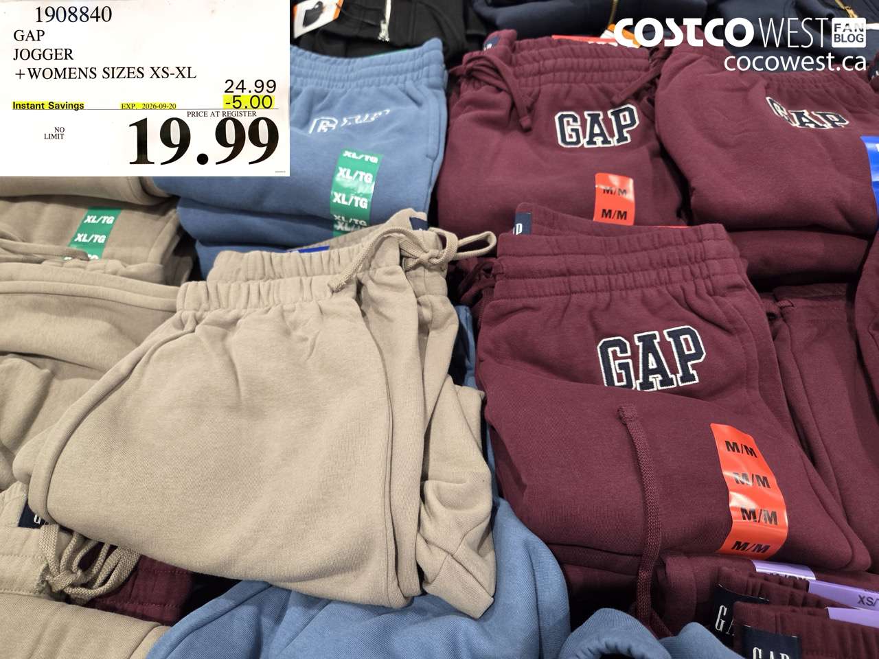 1908840 GAP JOGGER WOMENS SIZES XS-XL ($5.00 INSTANT SAVINGS EXPIRES ON 2026-09-20) $19.99