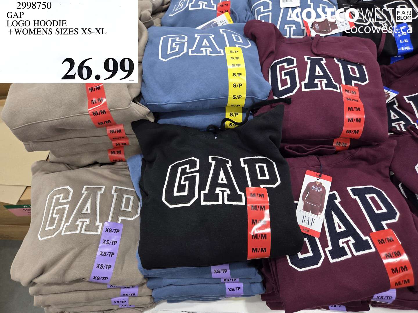 2998750 GAP LOGO HOODIE WOMENS SIZES XS-XL $26.99