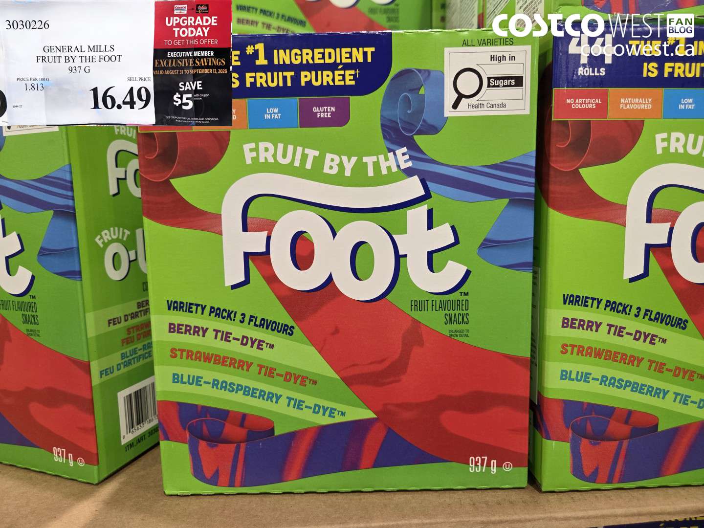 3030226 GENERAL MILLS FRUIT BY THE FOOT 937 G ($5.00 INSTANT SAVINGS EXPIRES ON 2026-09-13) $16.49