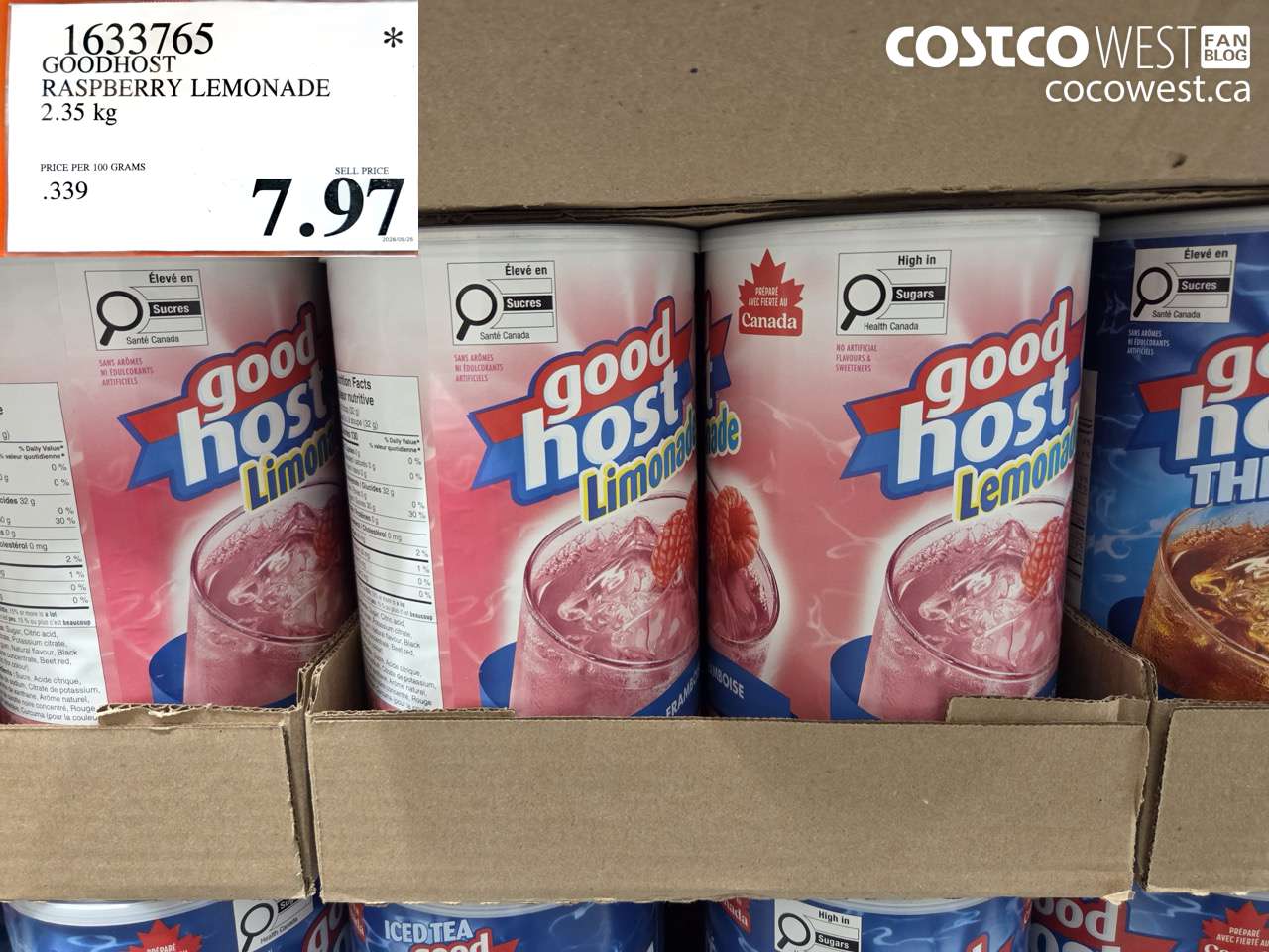 1633765 GOODHOST RASPBERRY LEMONADE 2.35 KG $7.97