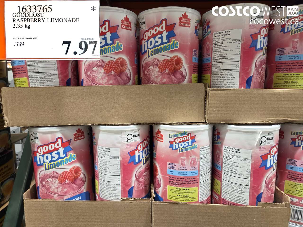 1633765 GOODHOST RASPBERRY LEMONADE 2.35 KG $7.97
