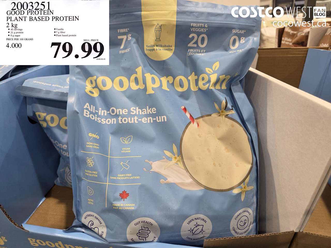 2003251 GOOD PROTEIN PLANT BASED PROTEIN 2 KG $79.99