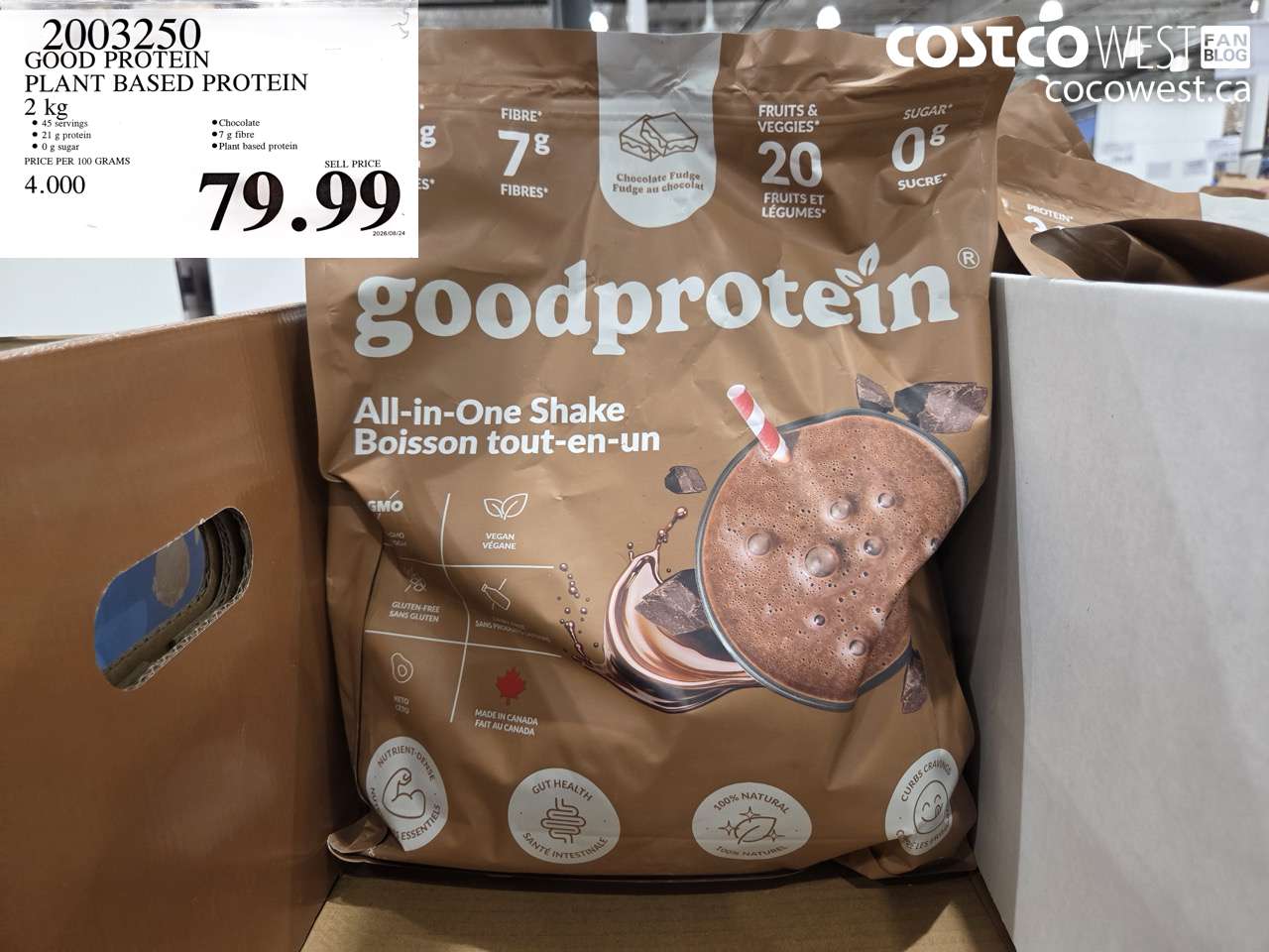 2003250 GOOD PROTEIN PLANT BASED PROTEIN 2 KG $79.99