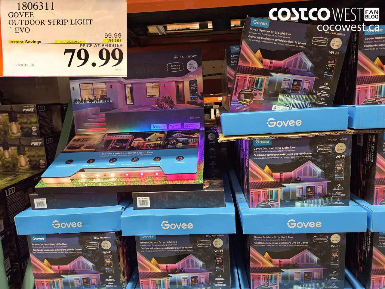 1806311 GOVEE OUTDOOR STRIP LIGHT EVO ($20.00 INSTANT SAVINGS EXPIRES ON 2026-09-27) $79.99
