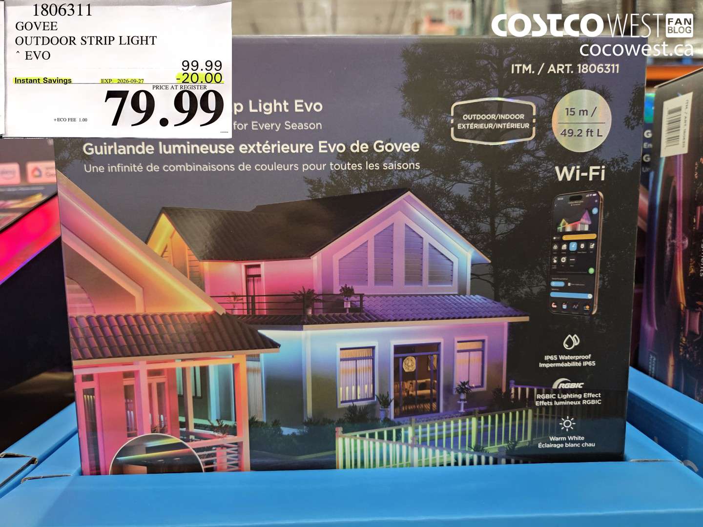 1806311 GOVEE OUTDOOR STRIP LIGHT EVO ($20.00 INSTANT SAVINGS EXPIRES ON 2026-09-27) $79.99