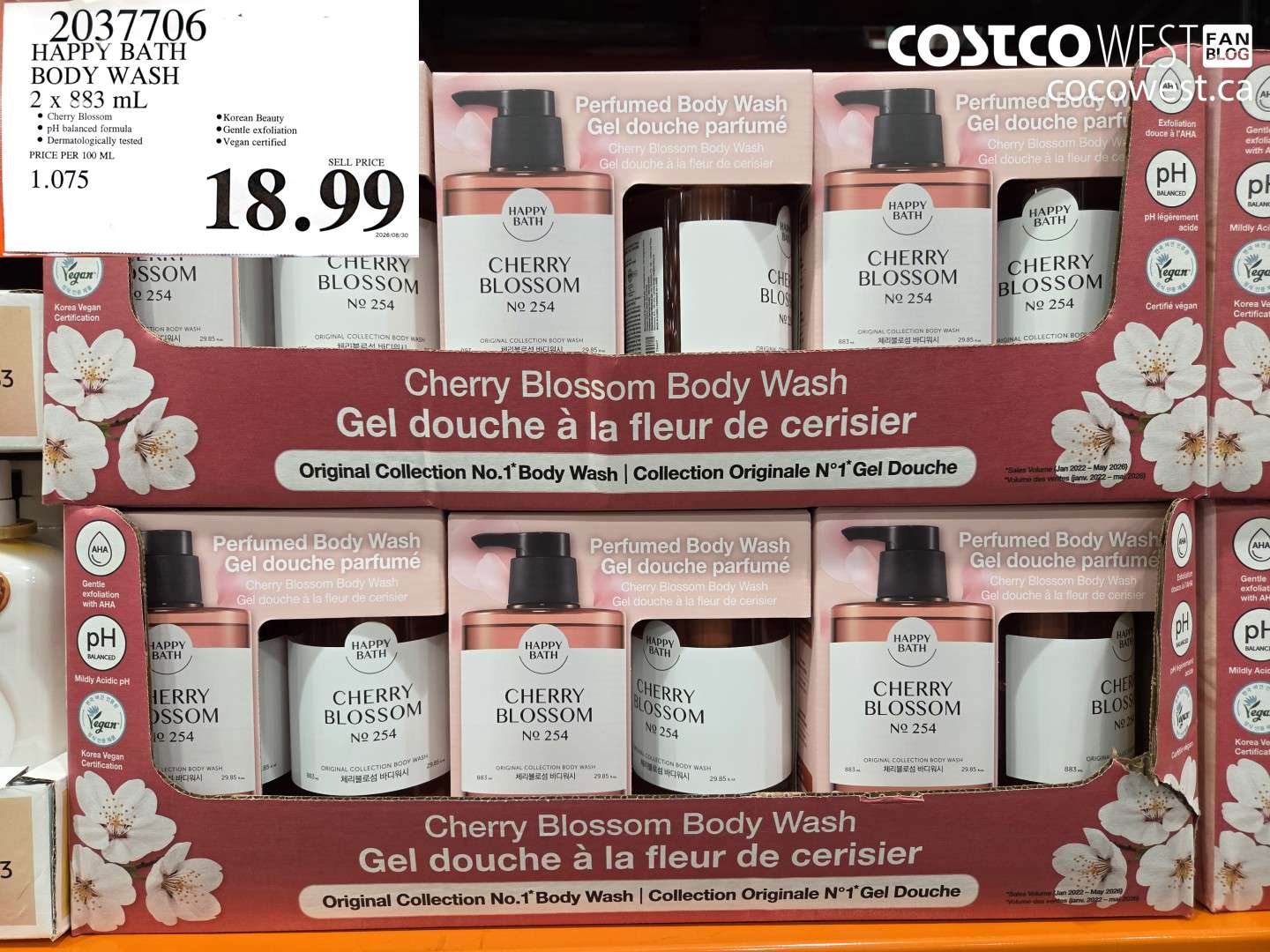 2037706 HAPPY BATH BODY WASH 2 X 883 ML $18.99
