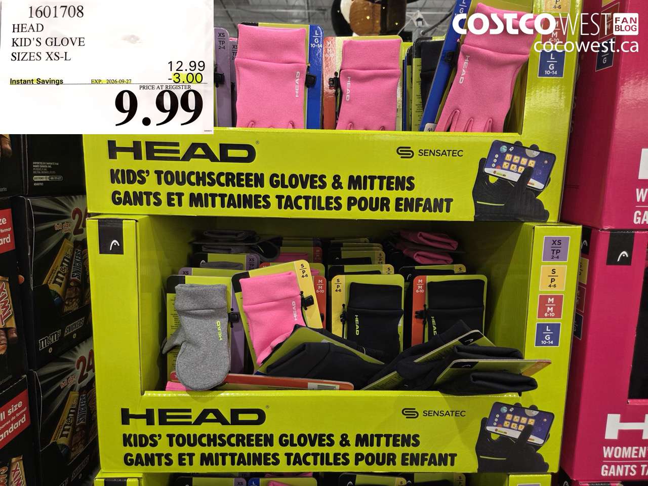 1601708 HEAD KID'S GLOVE SIZES XS-L ($3.00 INSTANT SAVINGS EXPIRES ON 2026-09-27) $9.99