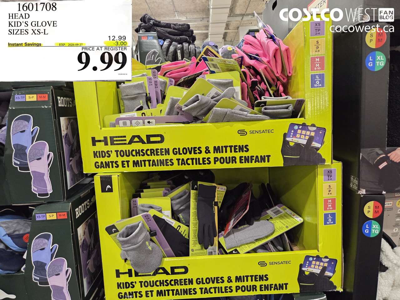 1601708 HEAD KID'S GLOVE SIZES XS-L ($3.00 INSTANT SAVINGS EXPIRES ON 2026-09-27) $9.99