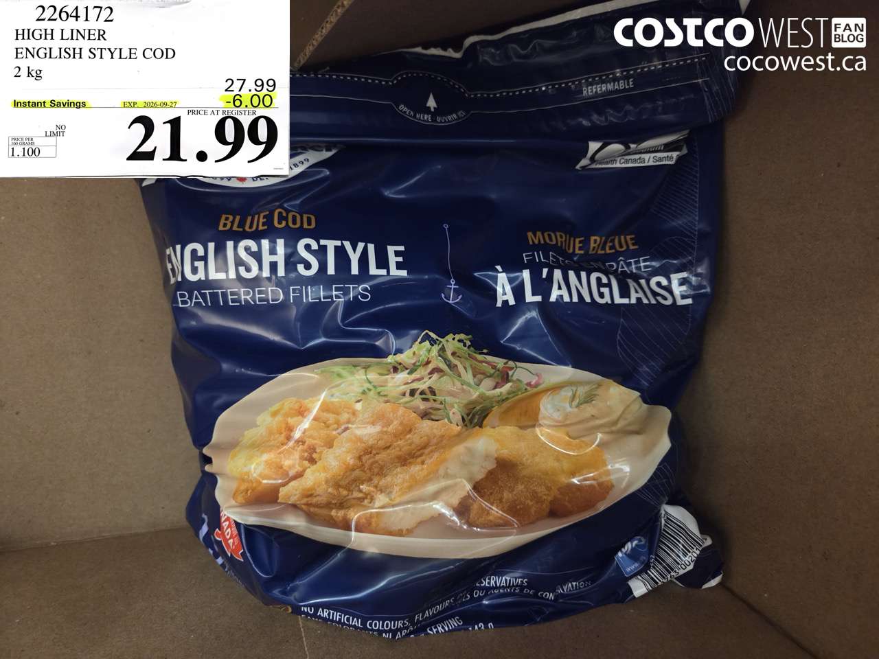 2264172 HIGH LINER ENGLISH STYLE COD 2 KG ($6.00 INSTANT SAVINGS EXPIRES ON 2026-09-27) $21.99