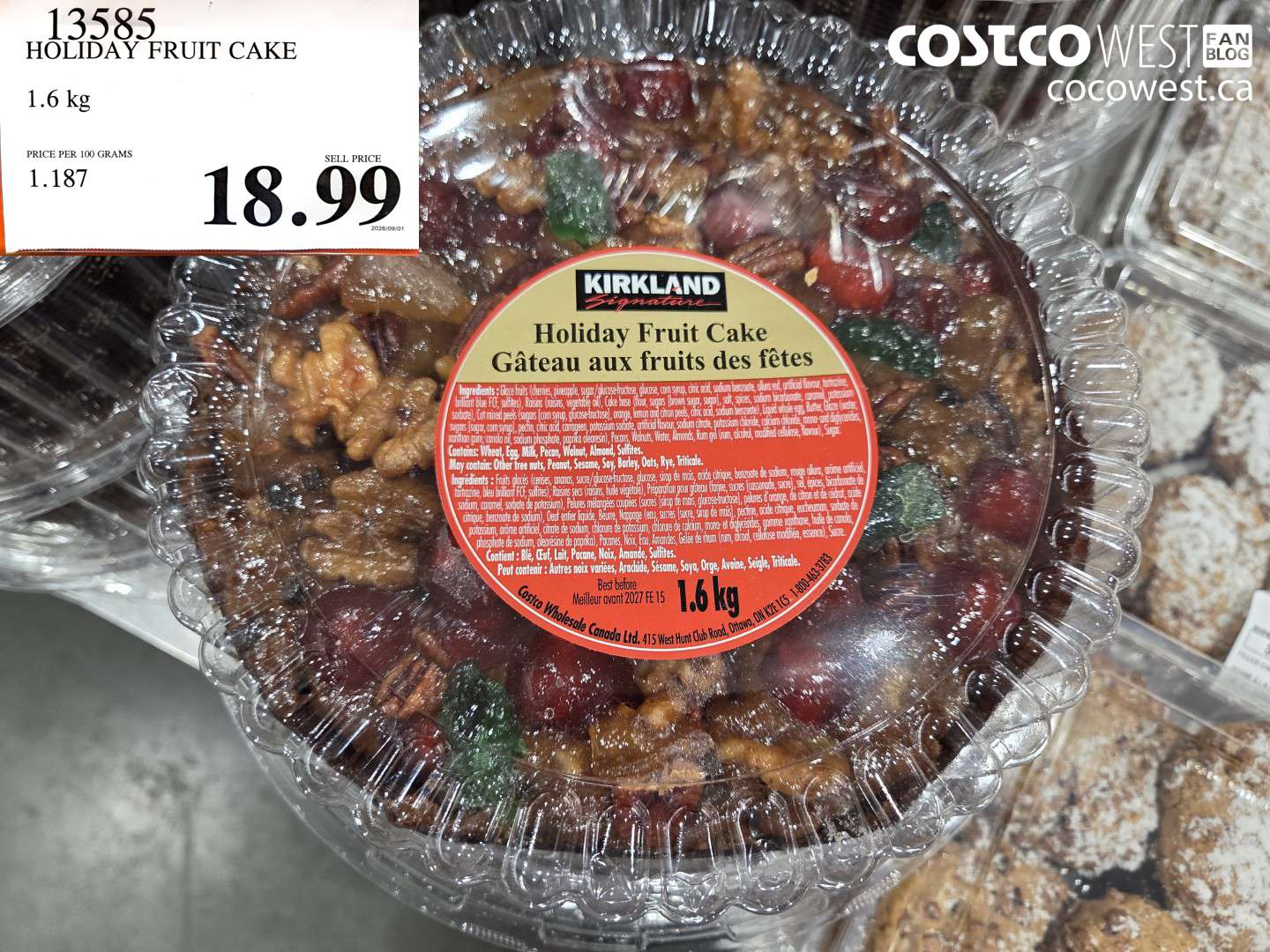 13585 HOLIDAY FRUIT CAKE 1.6 KG $18.99