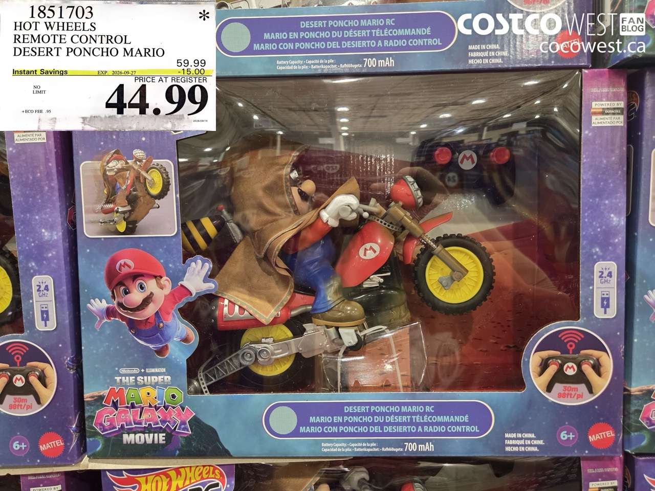 1851703 HOT WHEELS REMOTE CONTROL DESERT PONCHO MARIO ($15.00 INSTANT SAVINGS EXPIRES ON 2026-09-27) $44.99