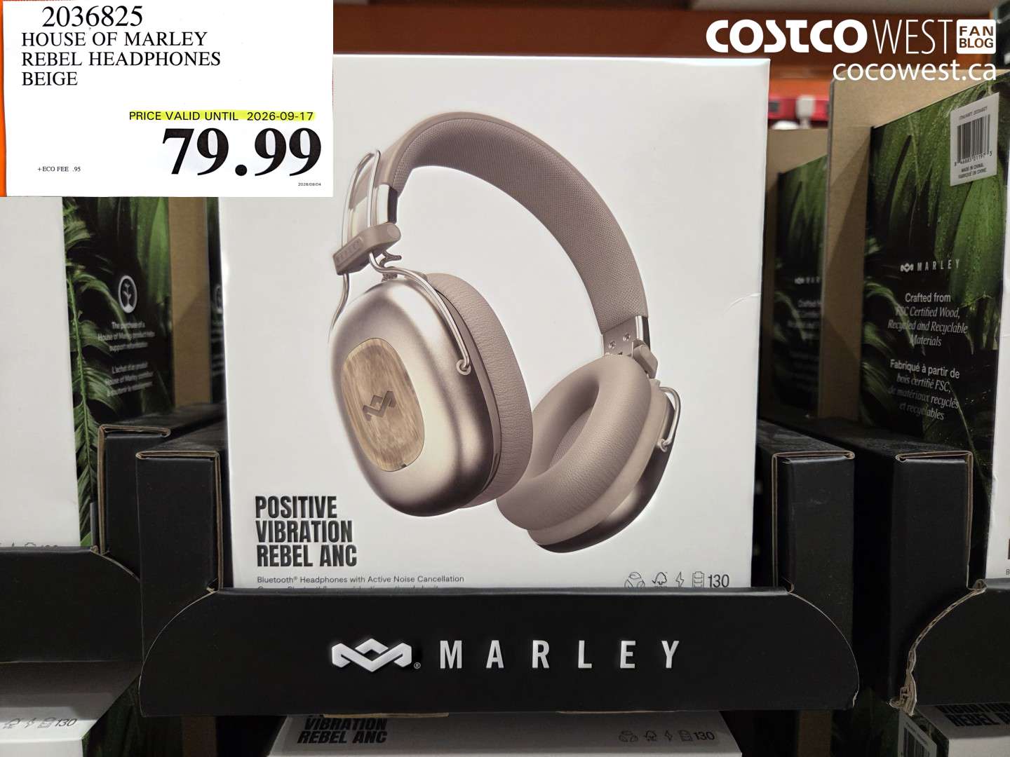 2036825 HOUSE OF MARLEY REBEL HEADPHONES BEIGE (EXPIRES ON 2026-09-17) $79.99