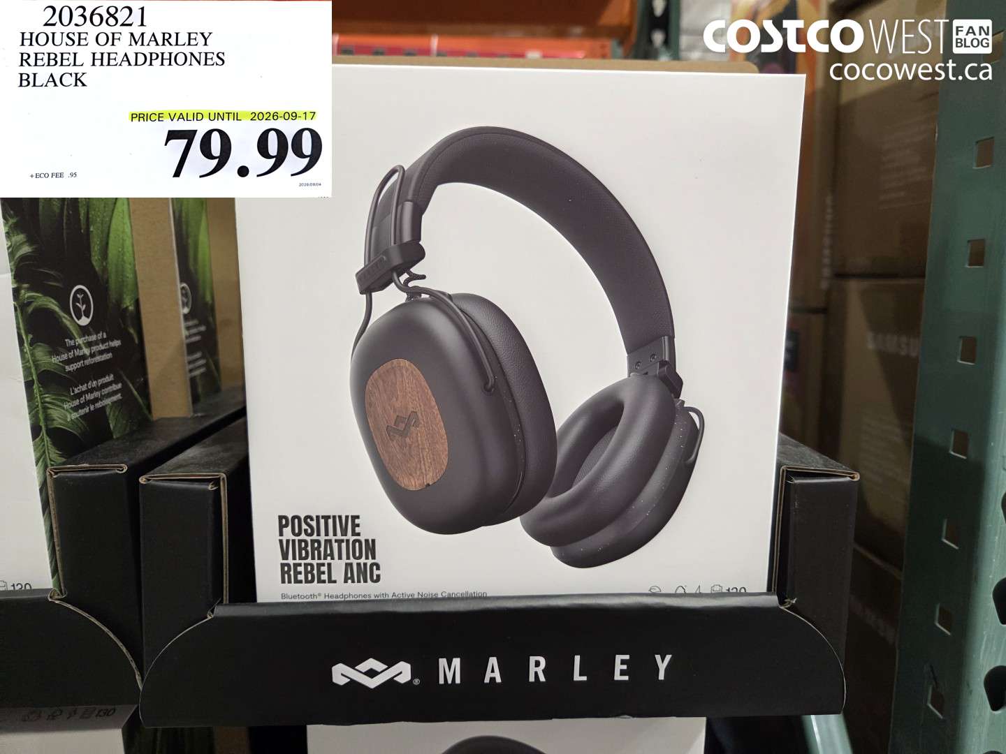2036821 HOUSE OF MARLEY REBEL HEADPHONES BLACK (EXPIRES ON 2026-09-17) $79.99