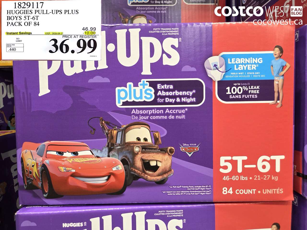 1829117 HUGGIES PULL-UPS PLUS BOYS 5T-6T PACK OF 84 ($10.00 INSTANT SAVINGS EXPIRES ON 2026-09-27) $36.99