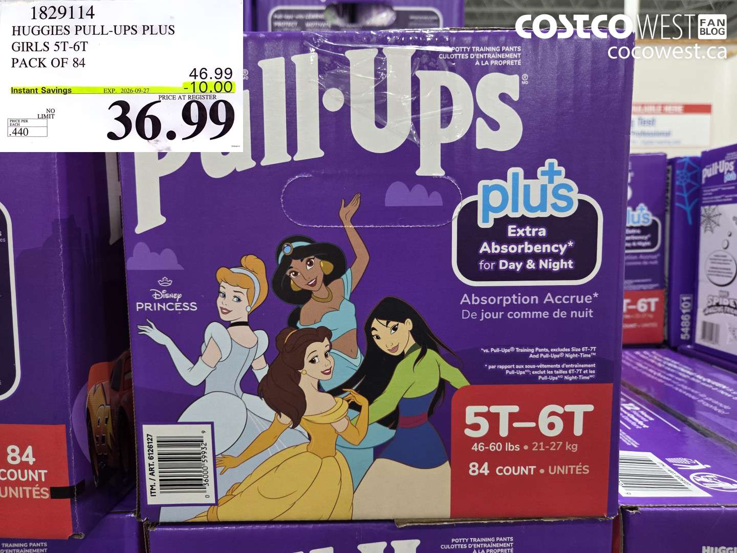 HUGGIES PULL-UPS PLUS GIRLS 5T-6T PACK OF 84