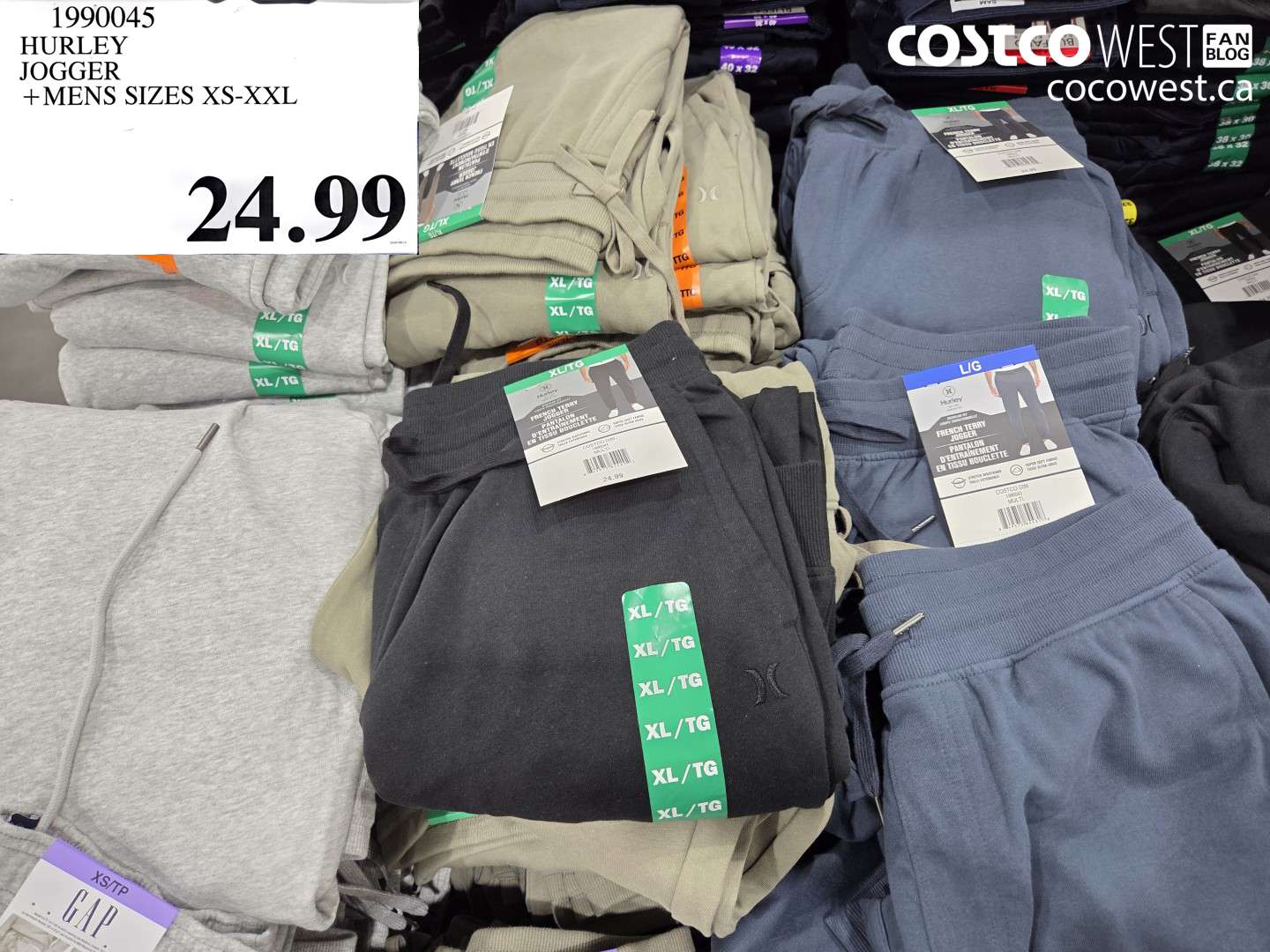 1990045 HURLEY JOGGER +MENS SIZES XS-XXL $24.99