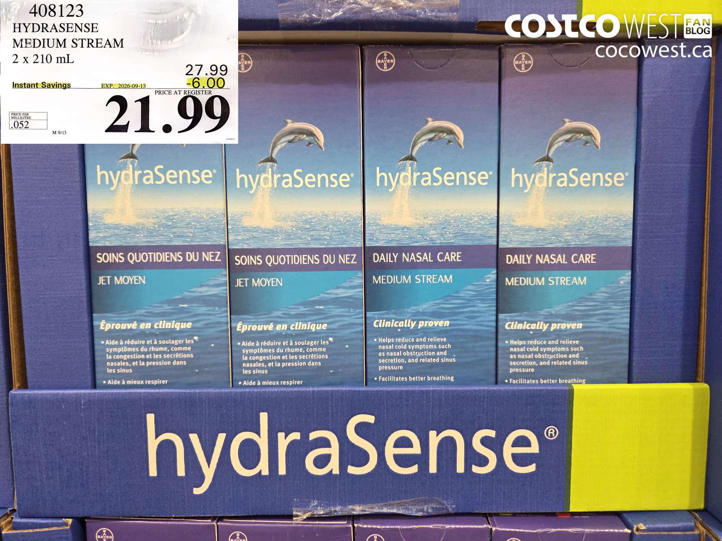 408123 HYDRASENSE MEDIUM STREAM 2 X 210 ML ($6.00 INSTANT SAVINGS EXPIRES ON 2026-09-13) $21.99