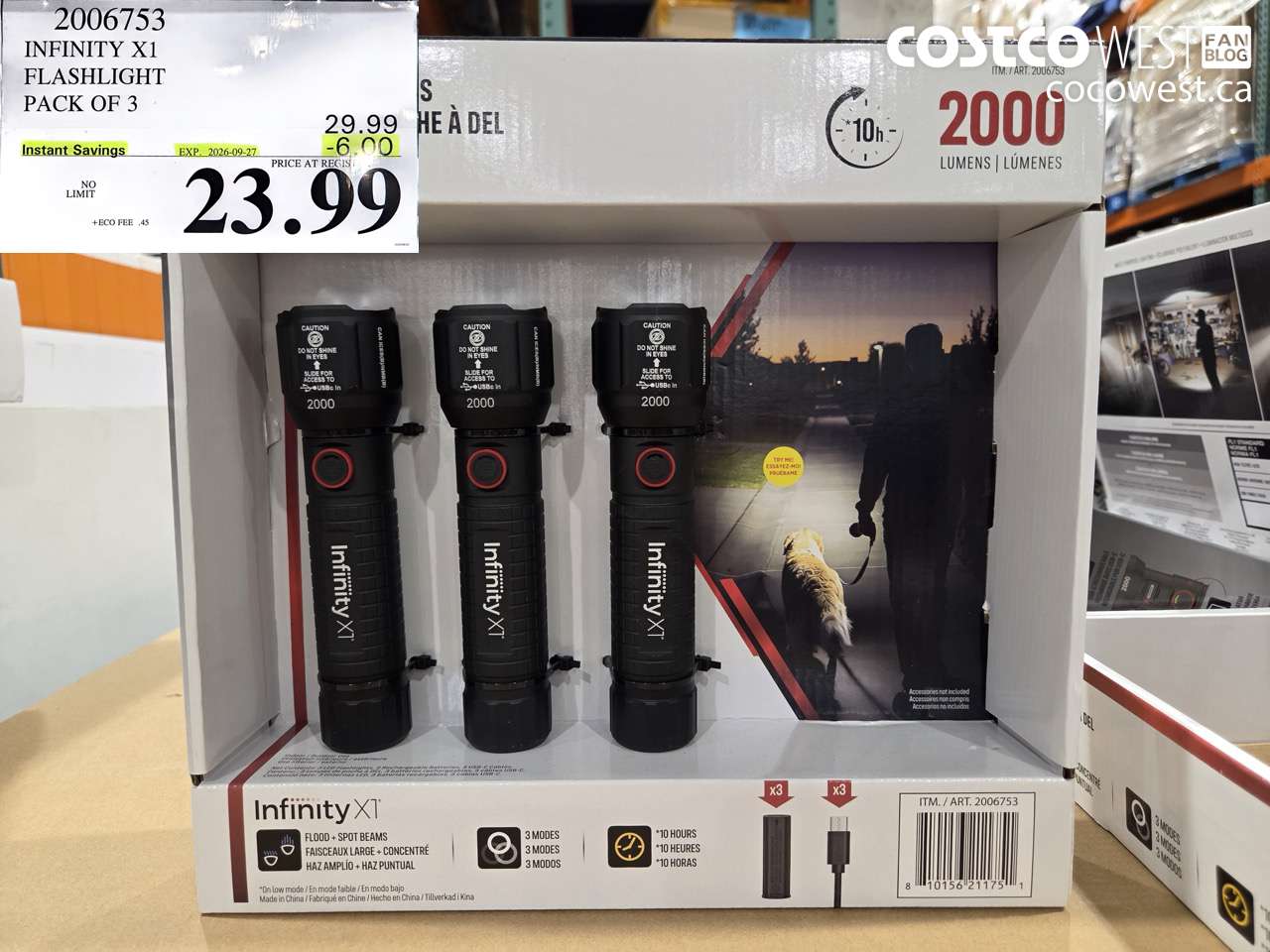 2006753 INFINITY X1 FLASHLIGHT PACK OF 3 ($6.00 INSTANT SAVINGS EXPIRES ON 2026-09-27) $23.99
