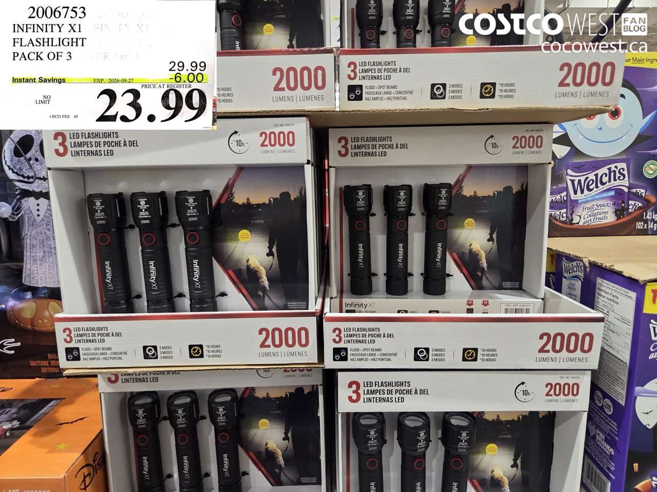 2006753 INFINITY X1 FLASHLIGHT PACK OF 3 ($6.00 INSTANT SAVINGS EXPIRES ON 2026-09-27) $23.99