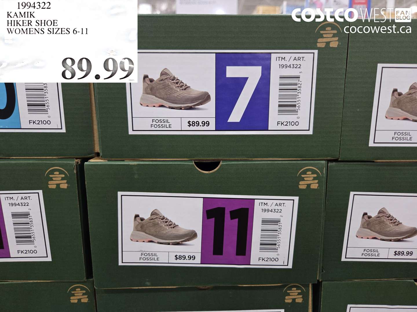 1994322 KAMIK HIKER SHOE WOMENS SIZES 6-11 $89.99