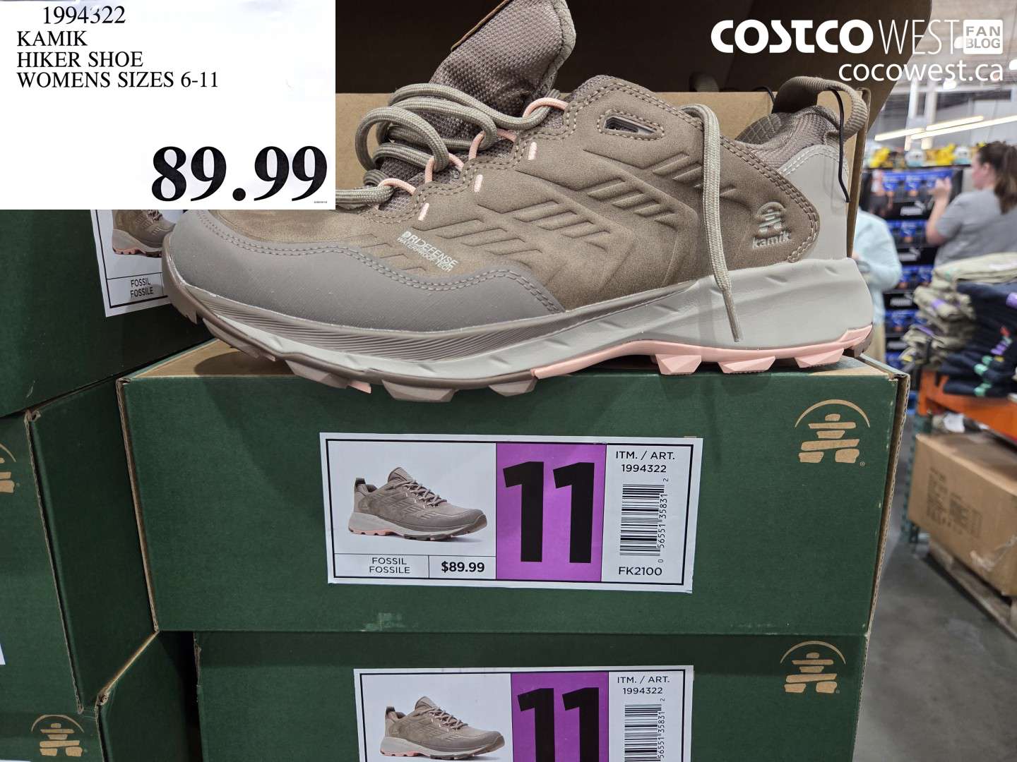 1994322 KAMIK HIKER SHOE WOMENS SIZES 6-11 $89.99