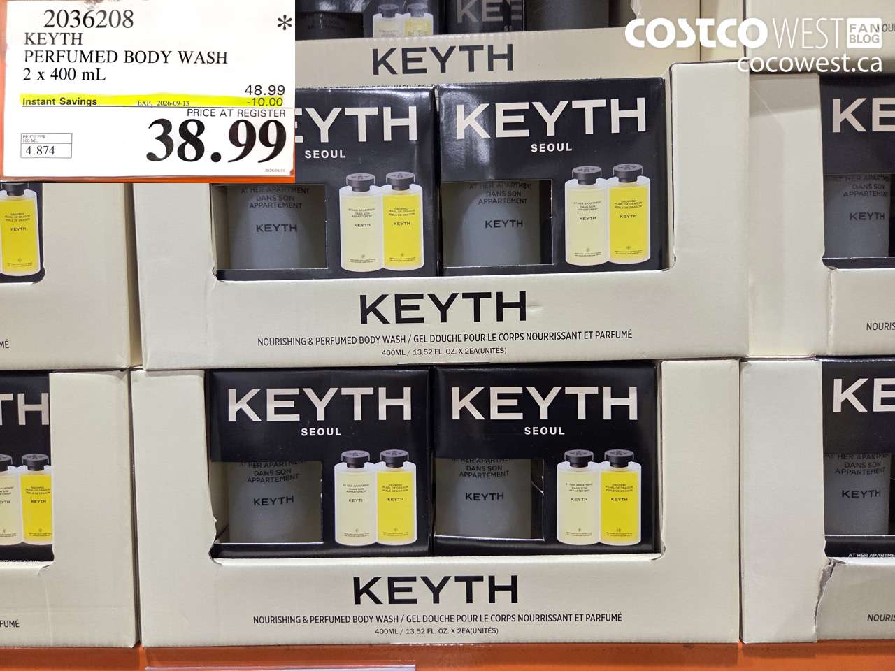 2036208 KEYTH PERFUMED BODY WASH 2 X 400 ML ($10.00 INSTANT SAVINGS EXPIRES ON 2026-09-13) $38.99