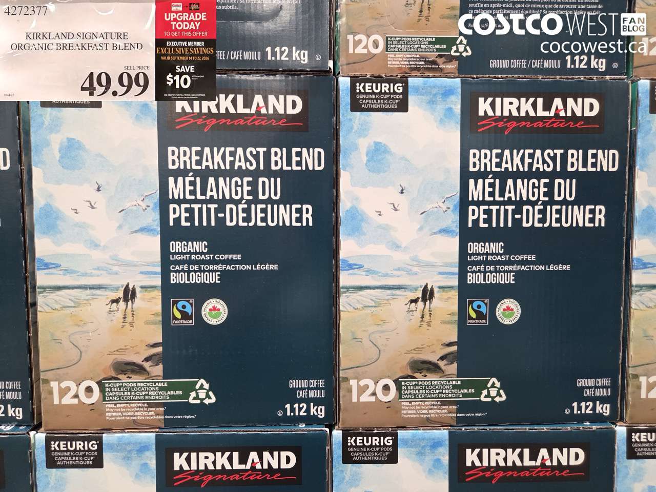 4272377 KIRKLAND SIGNATURE ORGANIC BREAKFAST BLEND ($10.00 INSTANT SAVINGS EXPIRES ON 2026-09-27) $39.99